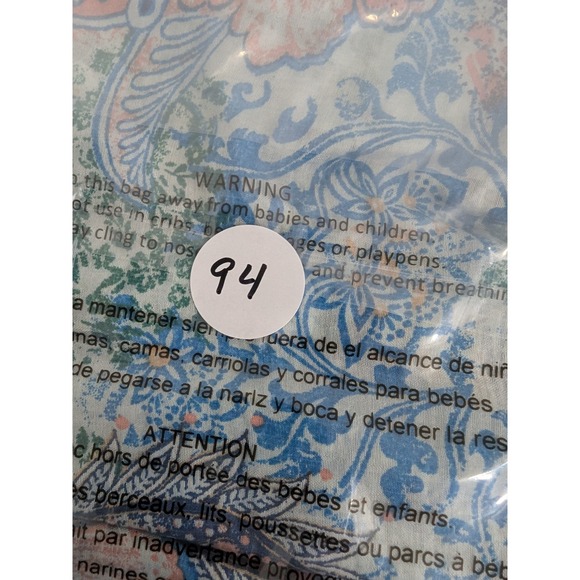 Eden Olivia 3X Floral Sheer Button Down Shirt Long Sleeve Green Pink Lightweight - Picture 8 of 8